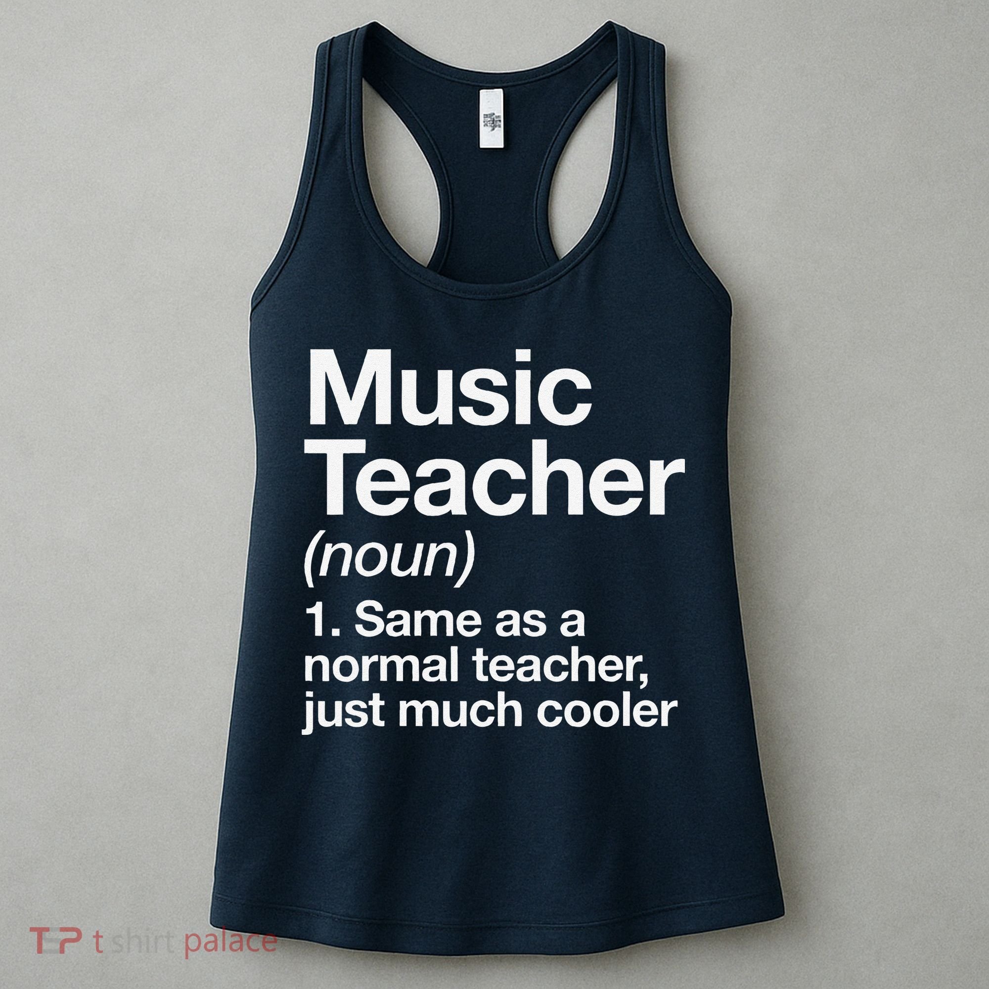 Music Teacher Definition Funny Back To School First Day Women's Tank Top