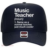 Music Teacher Definition Funny Back To School First Day Hat thumb 0