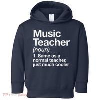 Music Teacher Definition Funny Back To School First Day Toddler Hoodie thumb 0