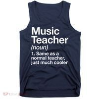 Music Teacher Definition Funny Back To School First Day Tank Top thumb 0
