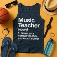 Music Teacher Definition Funny Back To School First Day Tank Top thumb 4