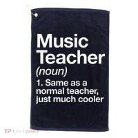 Music Teacher Definition Funny Back To School First Day Golf Towel thumb 0