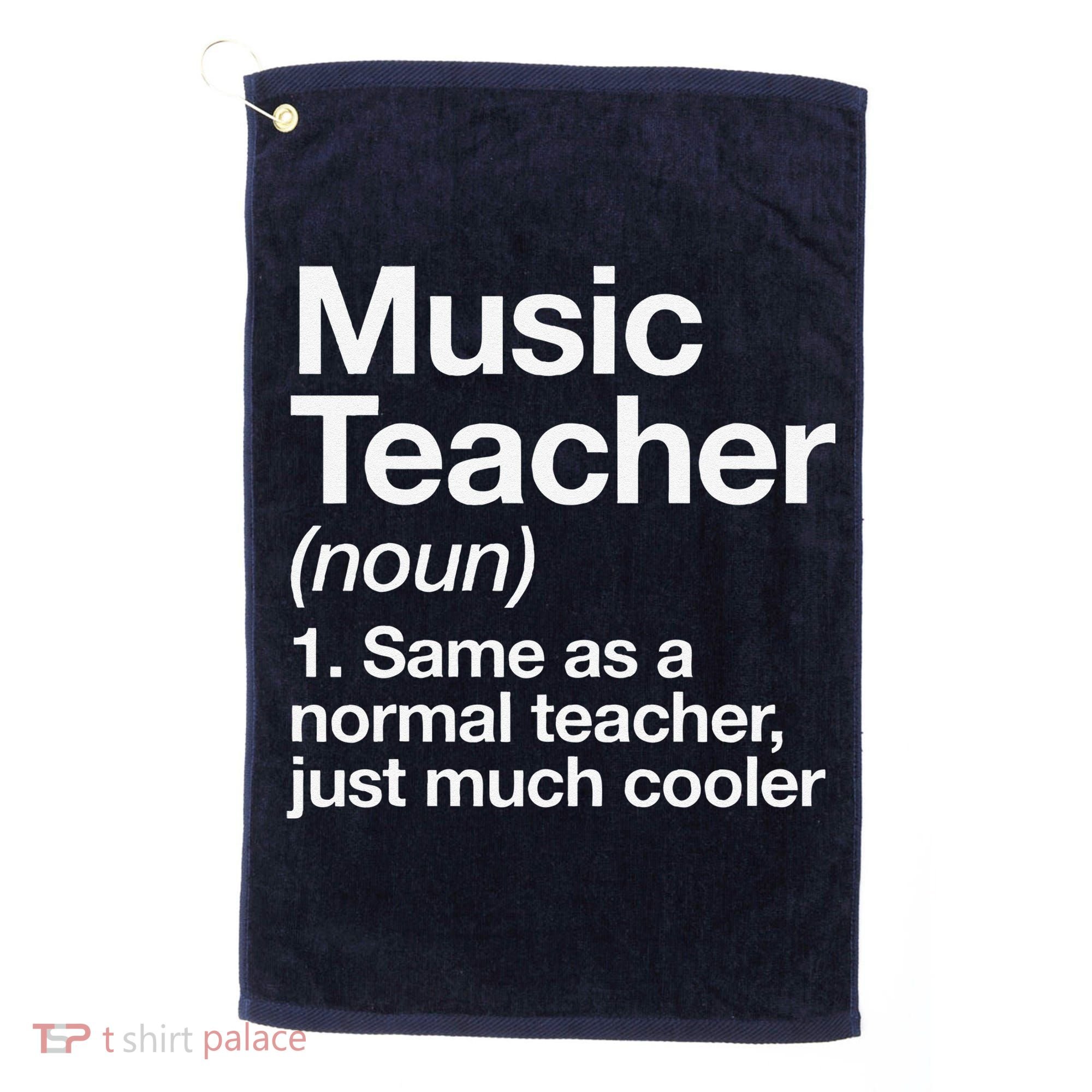 Music Teacher Definition Funny Back To School First Day Golf Towel