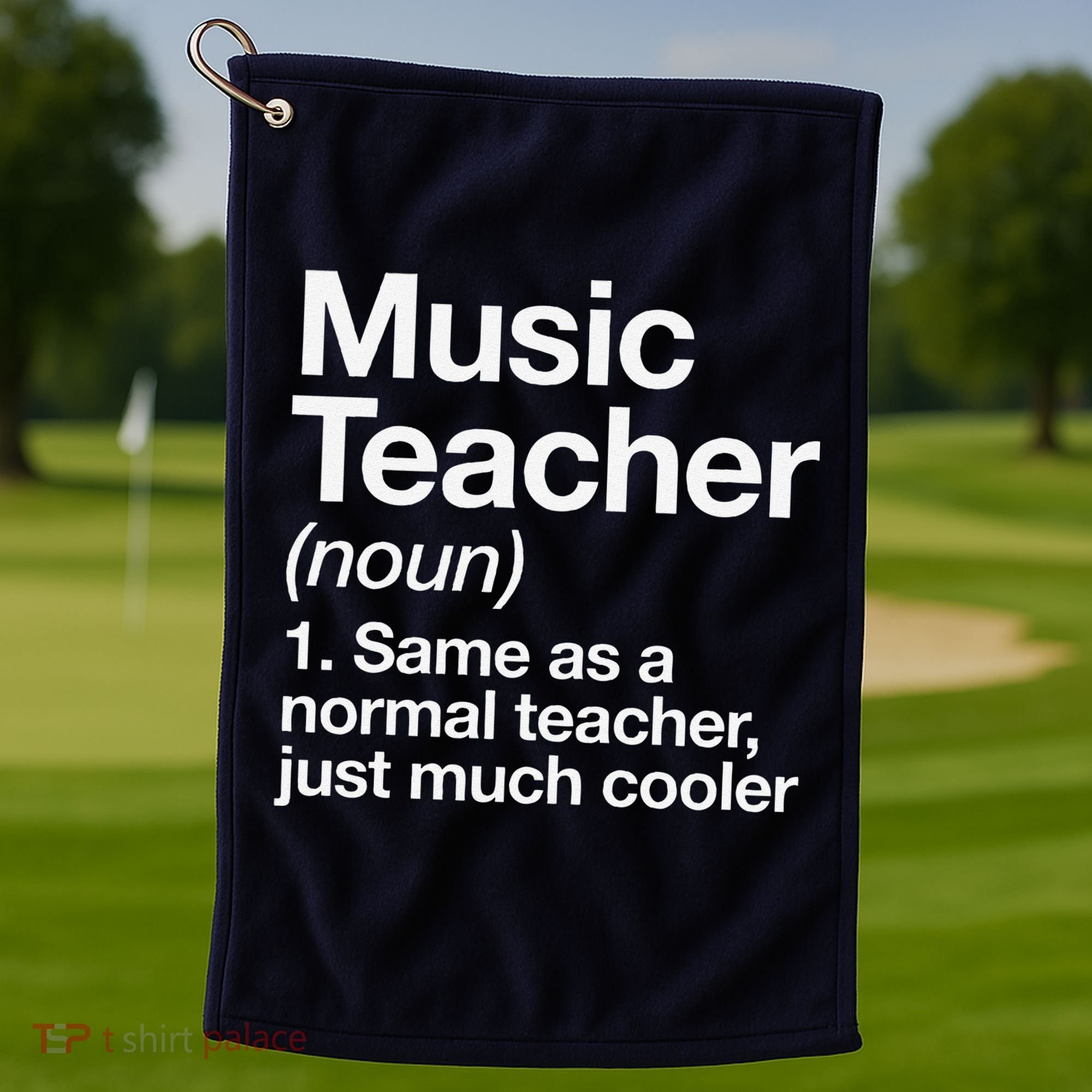 Music Teacher Definition Funny Back To School First Day Golf Towel