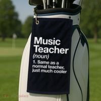 Music Teacher Definition Funny Back To School First Day Golf Towel thumb 2