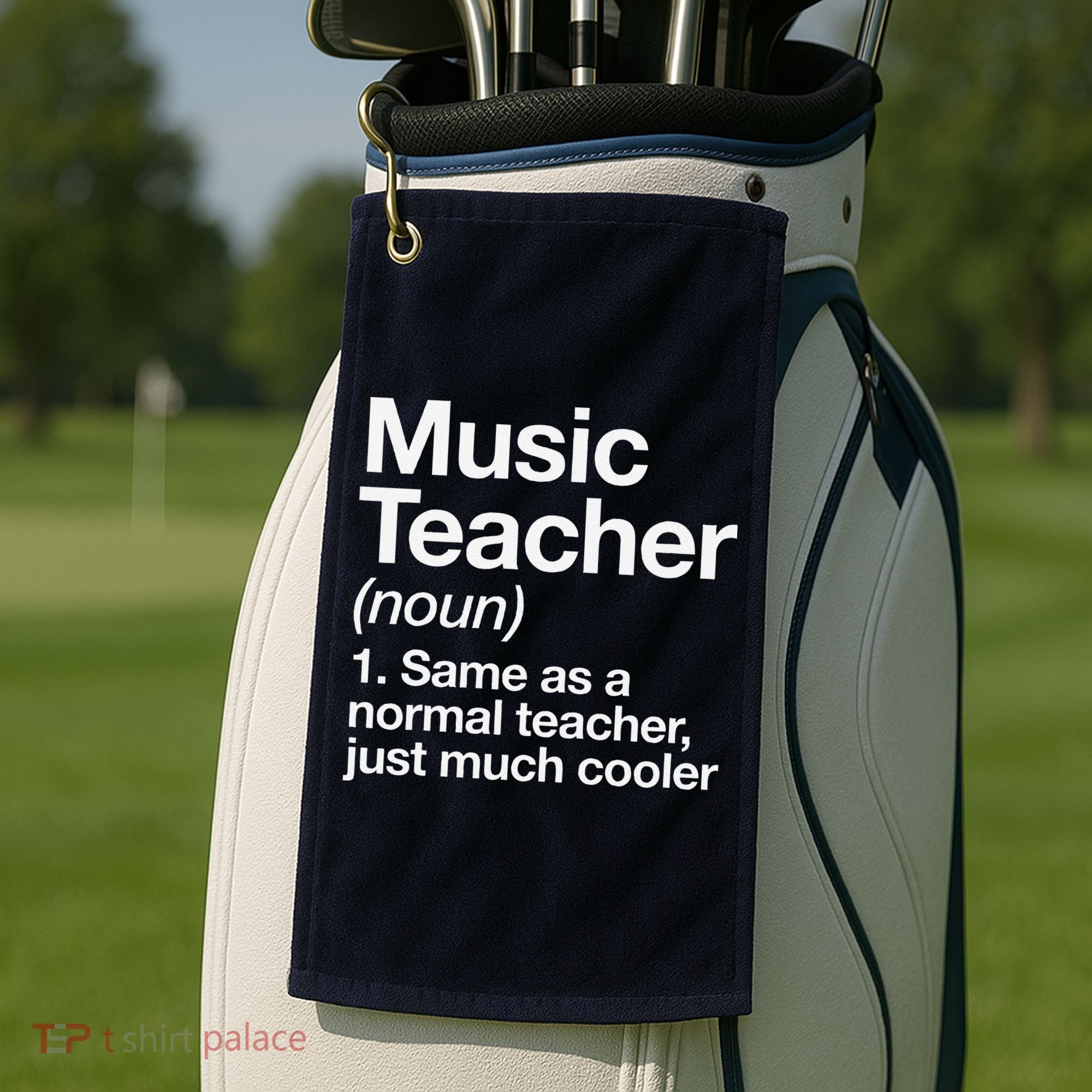 Music Teacher Definition Funny Back To School First Day Golf Towel