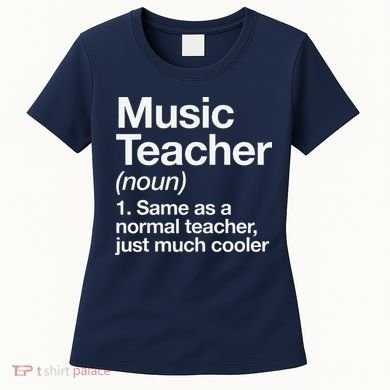 Music Teacher Definition Funny Back To School First Day Women's T-Shirt