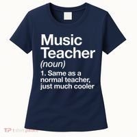 Music Teacher Definition Funny Back To School First Day Women's T-Shirt thumb 0