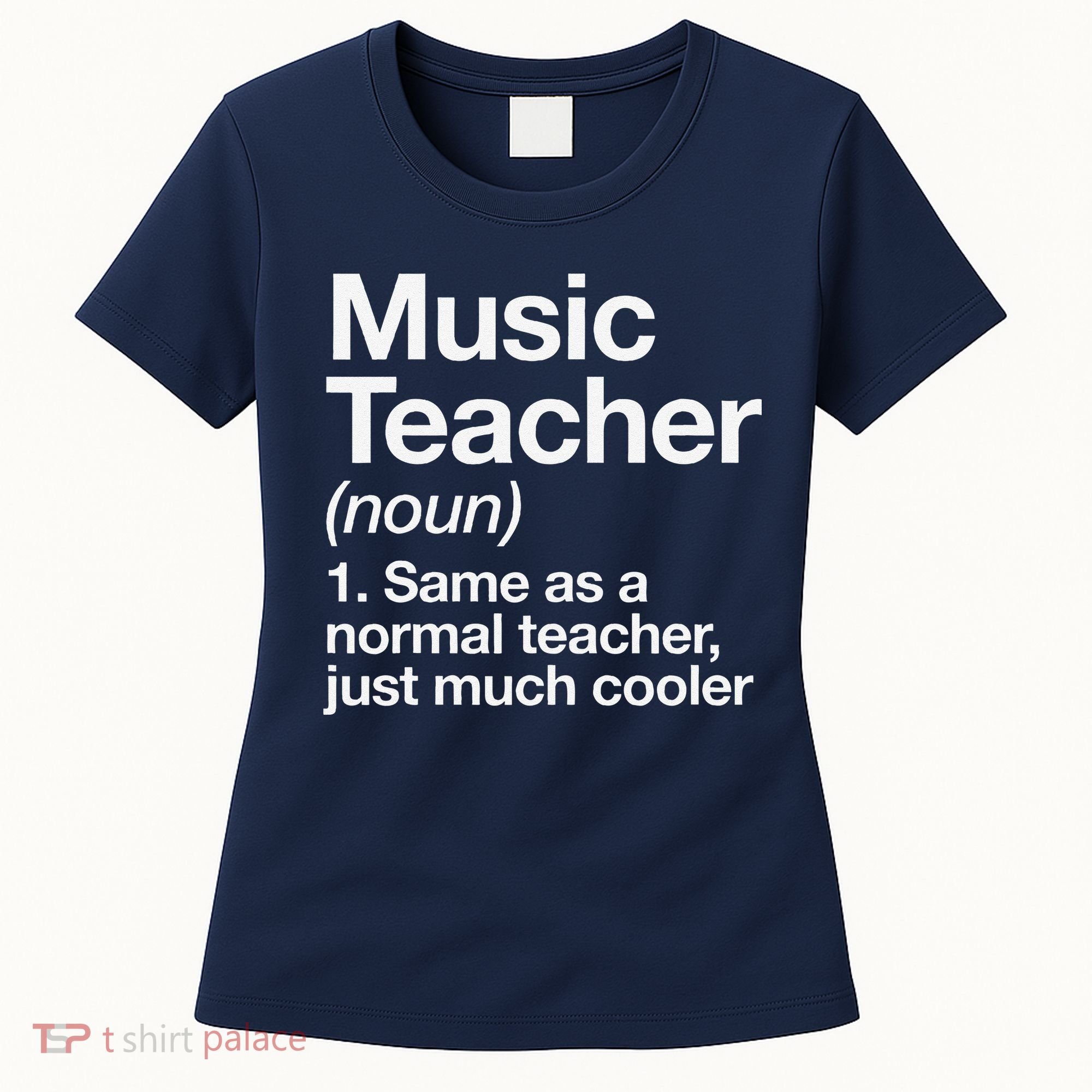 Music Teacher Definition Funny Back To School First Day Women's T-Shirt