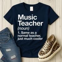 Music Teacher Definition Funny Back To School First Day Women's T-Shirt thumb 3