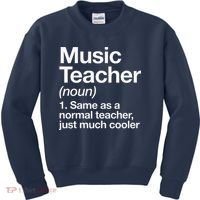 Music Teacher Definition Funny Back To School First Day Kids Sweatshirt thumb 0