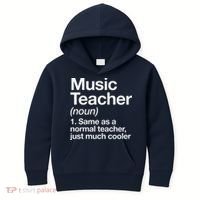 Music Teacher Definition Funny Back To School First Day Kids Hoodie thumb 0