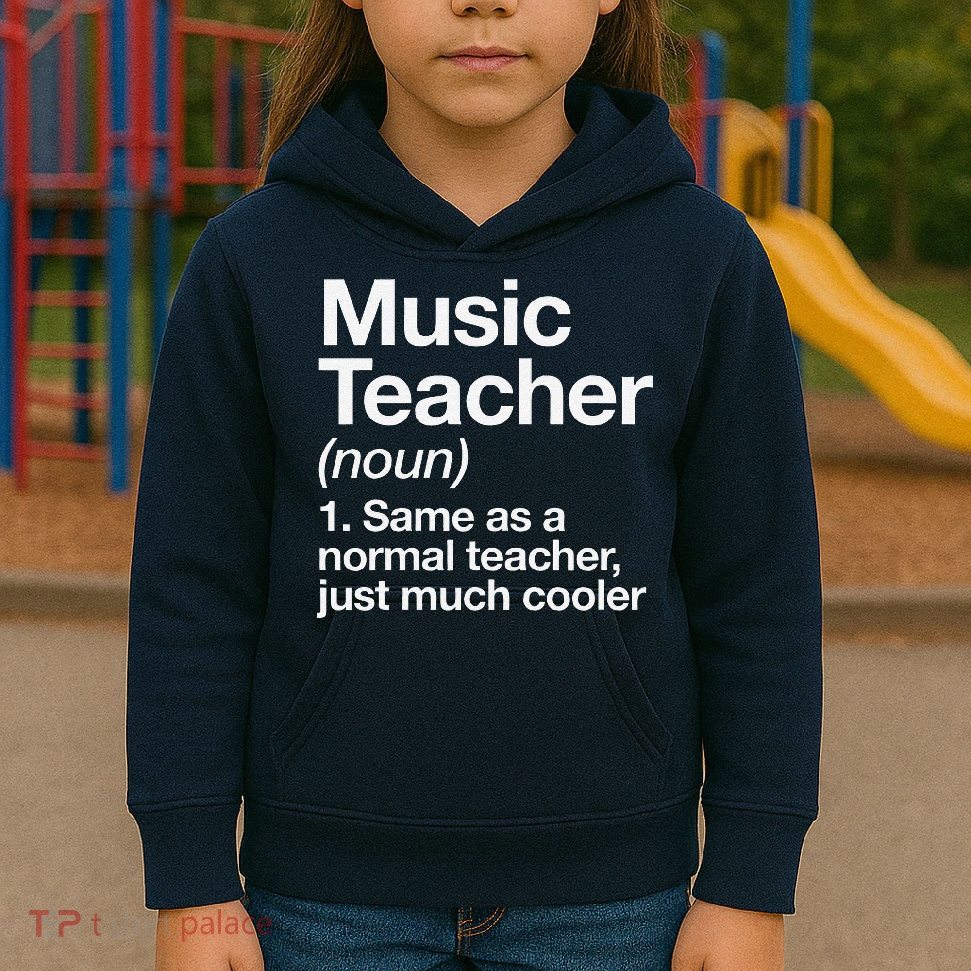 Music Teacher Definition Funny Back To School First Day Kids Hoodie