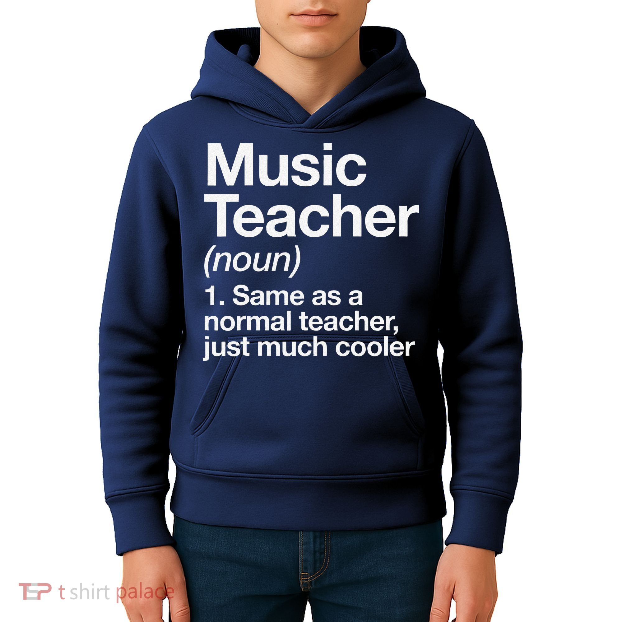 Music Teacher Definition Funny Back To School First Day Kids Hoodie