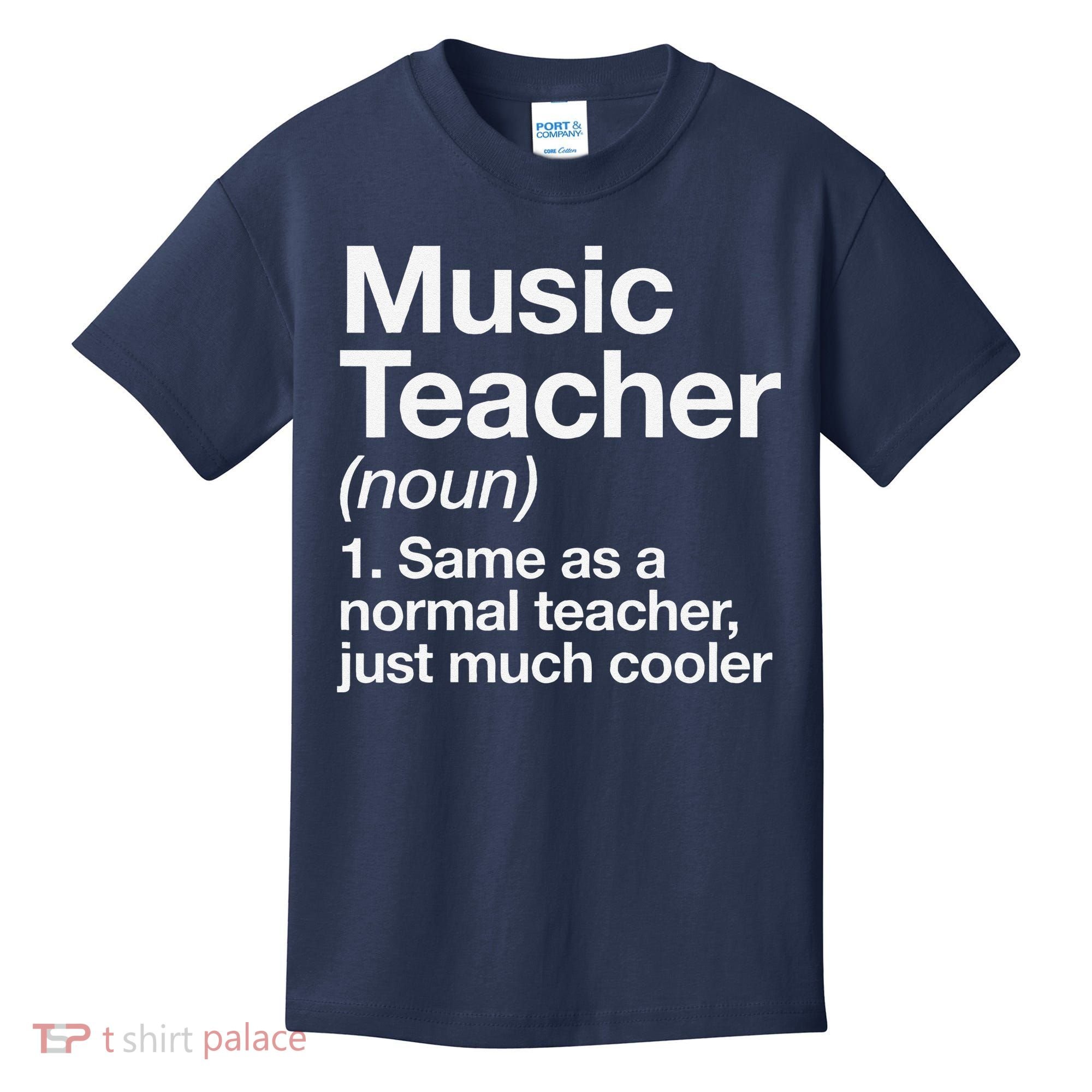 Music Teacher Definition Funny Back To School First Day Kids T-Shirt