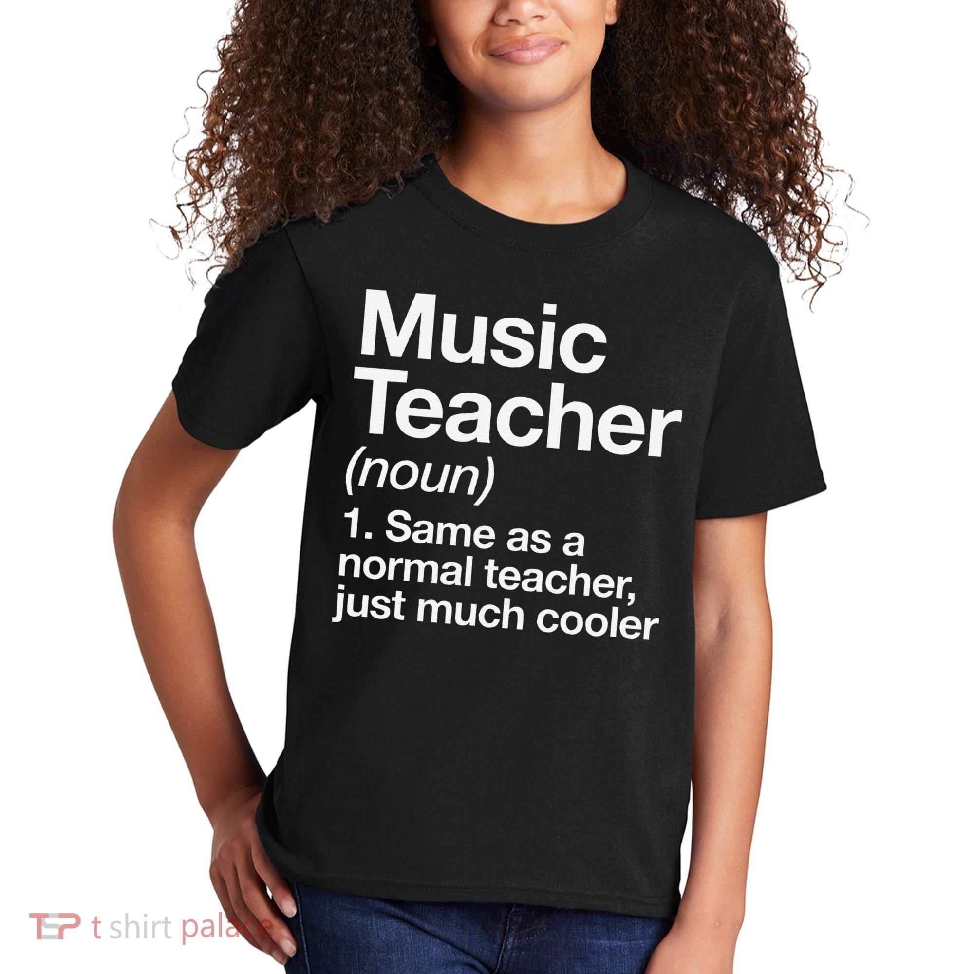 Music Teacher Definition Funny Back To School First Day Kids T-Shirt