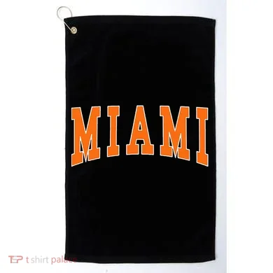 Miami Throwback Design Classic Golf Towel