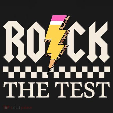 Motivational Testing Day For Teacher Student Rock The Test  Cooling Performance Crew T-Shirt