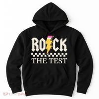 Motivational Testing Day For Teacher Student Rock The Test  Hoodie thumb 0