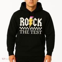 Motivational Testing Day For Teacher Student Rock The Test  Hoodie thumb 2