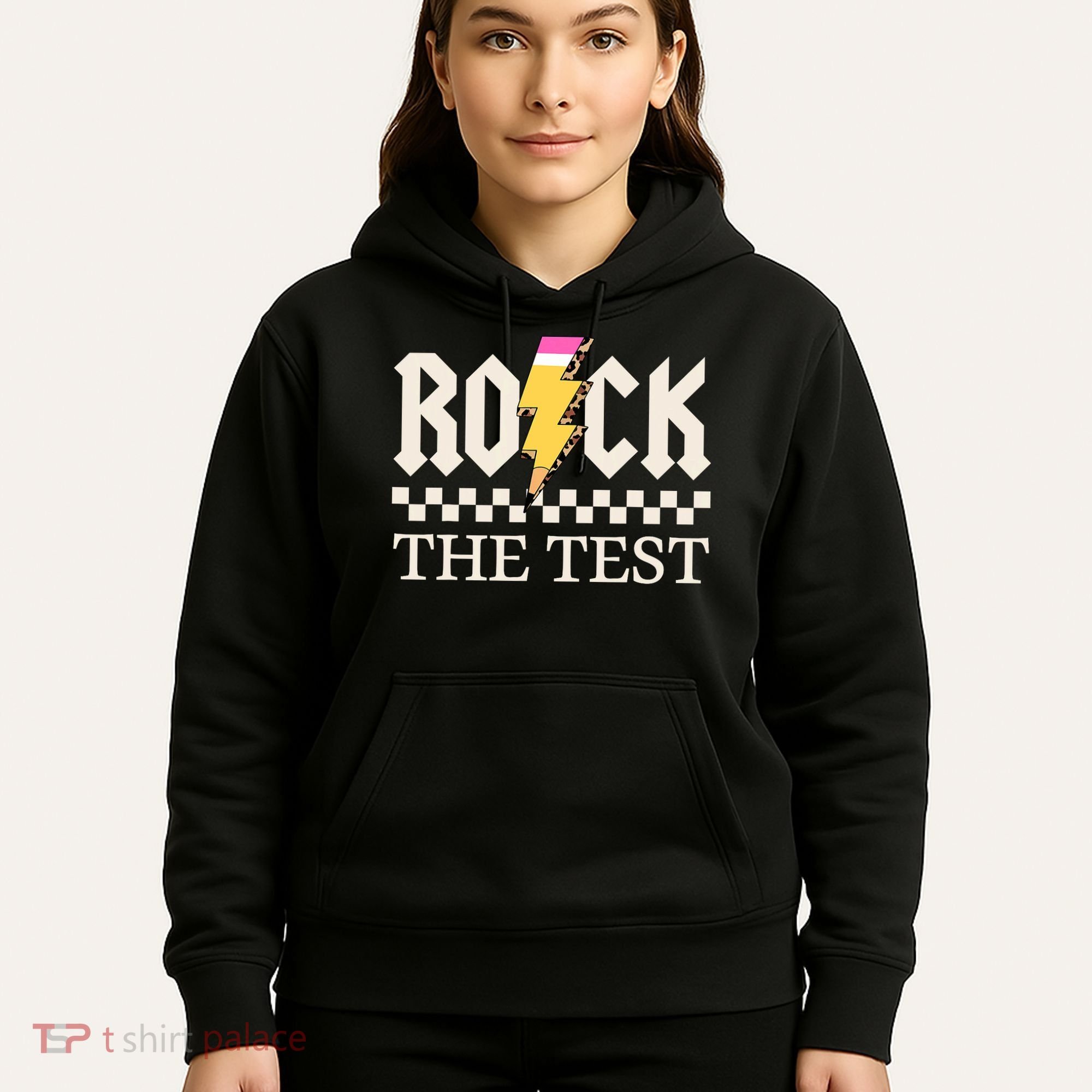 Motivational Testing Day For Teacher Student Rock The Test  Hoodie