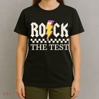Motivational Testing Day For Teacher Student Rock The Test  T-Shirt thumb 4
