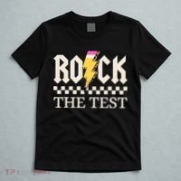 Motivational Testing Day For Teacher Student Rock The Test  T-Shirt thumb 5