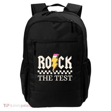 Motivational Testing Day For Teacher Student Rock The Test  Backpack