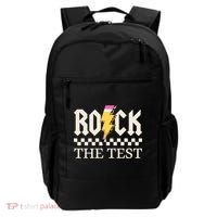 Motivational Testing Day For Teacher Student Rock The Test  Backpack thumb 0