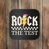 Motivational Testing Day For Teacher Student Rock The Test  Coaster thumb 0