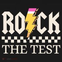 Motivational Testing Day For Teacher Student Rock The Test  Pajama Set thumb 2