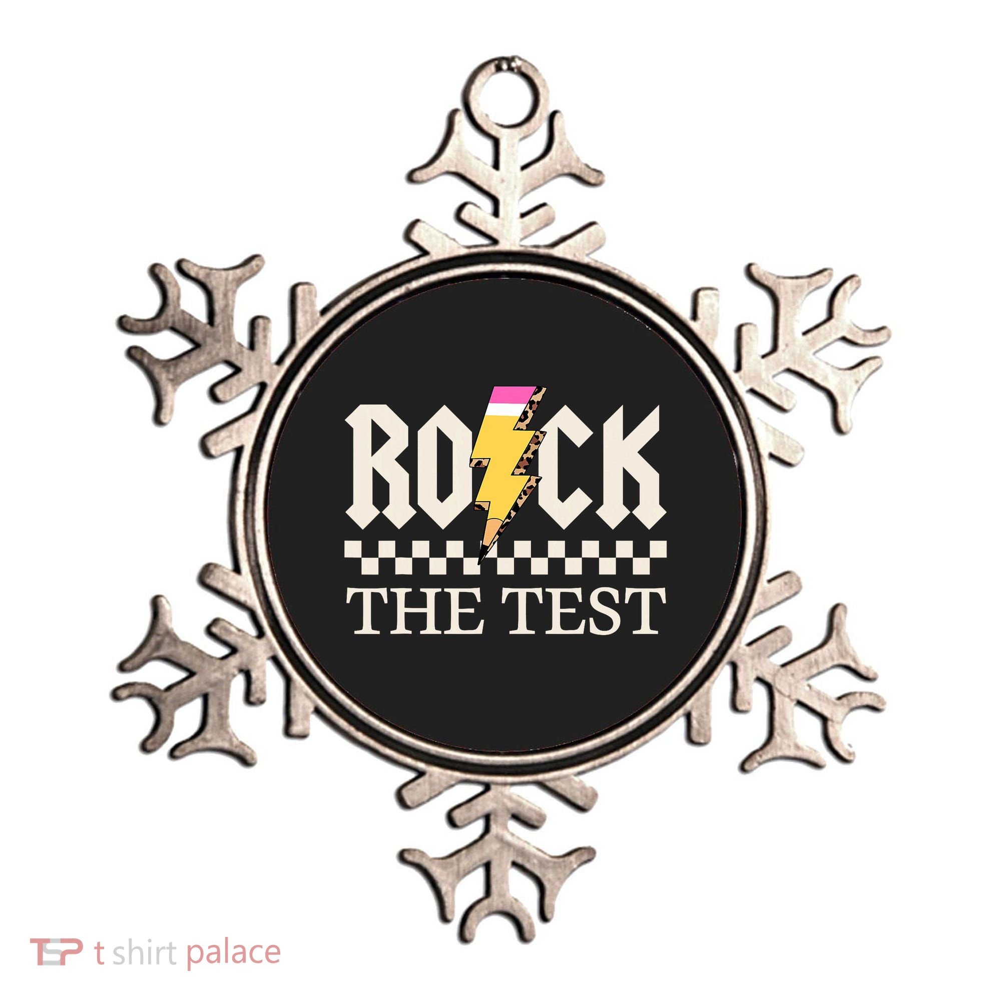 Motivational Testing Day For Teacher Student Rock The Test  Ornament