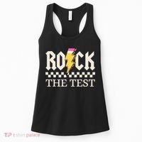 Motivational Testing Day For Teacher Student Rock The Test  Women's Tank Top thumb 0