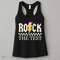 Motivational Testing Day For Teacher Student Rock The Test  Women's Tank Top thumb 3