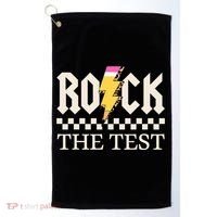 Motivational Testing Day For Teacher Student Rock The Test  Golf Towel thumb 0