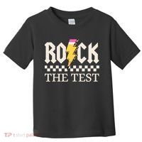 Motivational Testing Day For Teacher Student Rock The Test  Toddler T-Shirt thumb 0