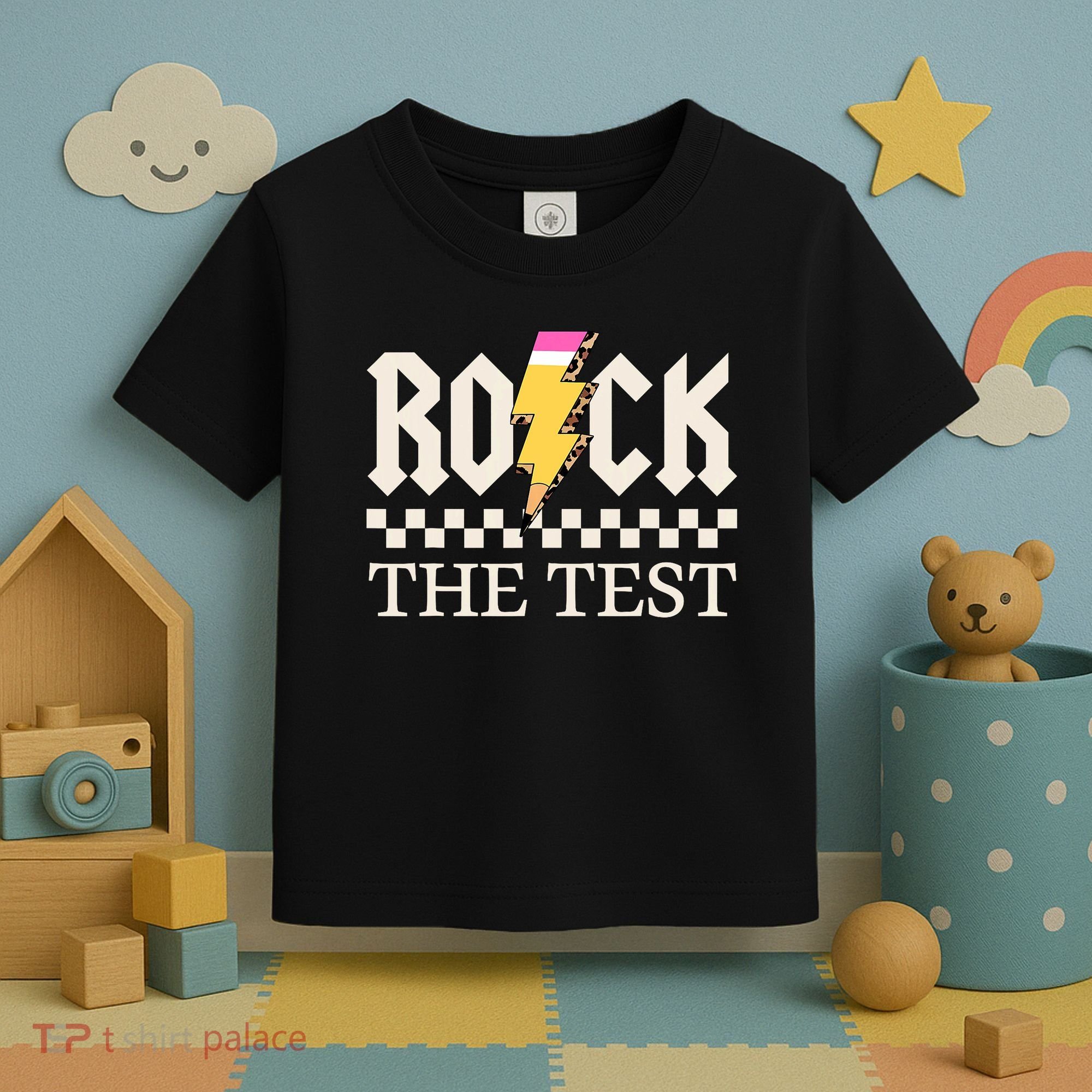 Motivational Testing Day For Teacher Student Rock The Test  Toddler T-Shirt