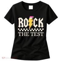 Motivational Testing Day For Teacher Student Rock The Test  Women's T-Shirt thumb 0
