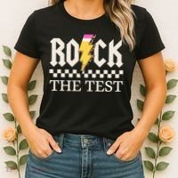 Motivational Testing Day For Teacher Student Rock The Test  Women's T-Shirt thumb 2