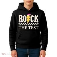 Motivational Testing Day For Teacher Student Rock The Test  Kids Hoodie thumb 4