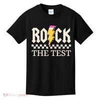 Motivational Testing Day For Teacher Student Rock The Test  Kids T-Shirt thumb 0