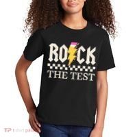 Motivational Testing Day For Teacher Student Rock The Test  Kids T-Shirt thumb 2