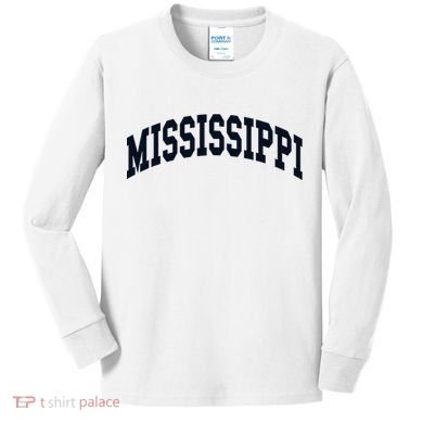 Mississippi Throwback Design Classic Kids Long Sleeve Shirt