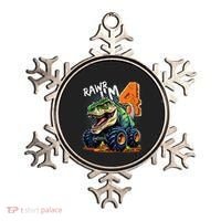 Monster Truck Dinosaur T Rex 4th Birthday Boy 4 Year Old Ornament thumb 0