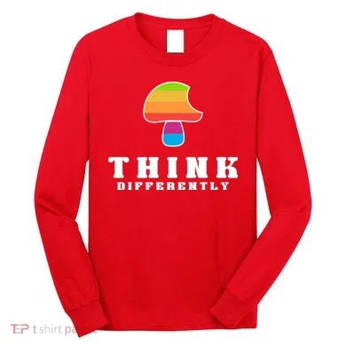 Mushroom Think Different Long Sleeve Shirt