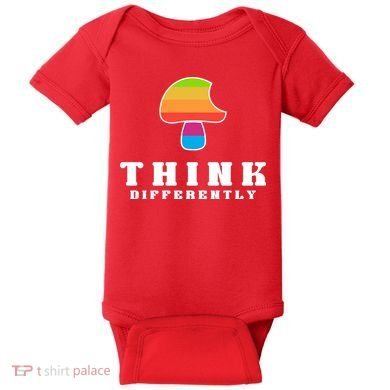 Mushroom Think Different Baby Bodysuit