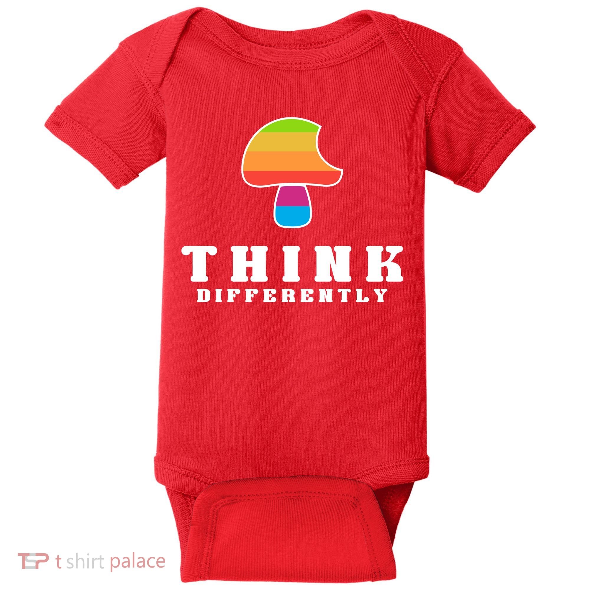 Mushroom Think Different Baby Bodysuit