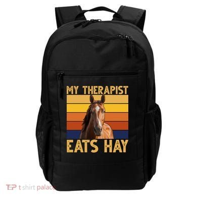 My Therapist Eats Hay Funny Horse Lover Backpack