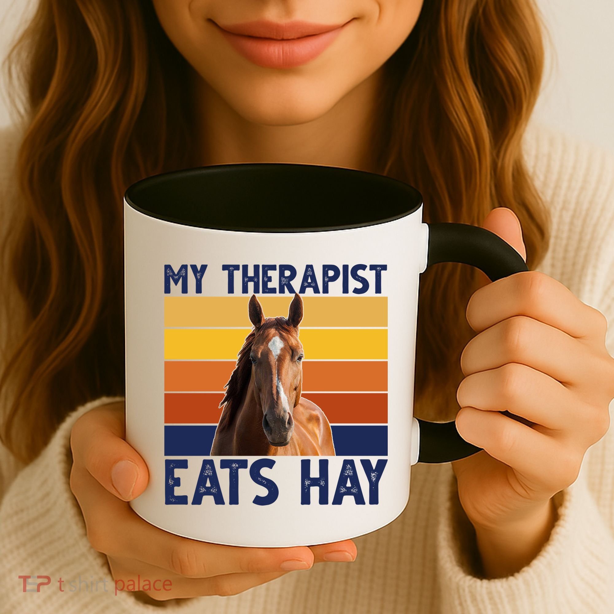 My Therapist Eats Hay Funny Horse Lover Coffee Mug