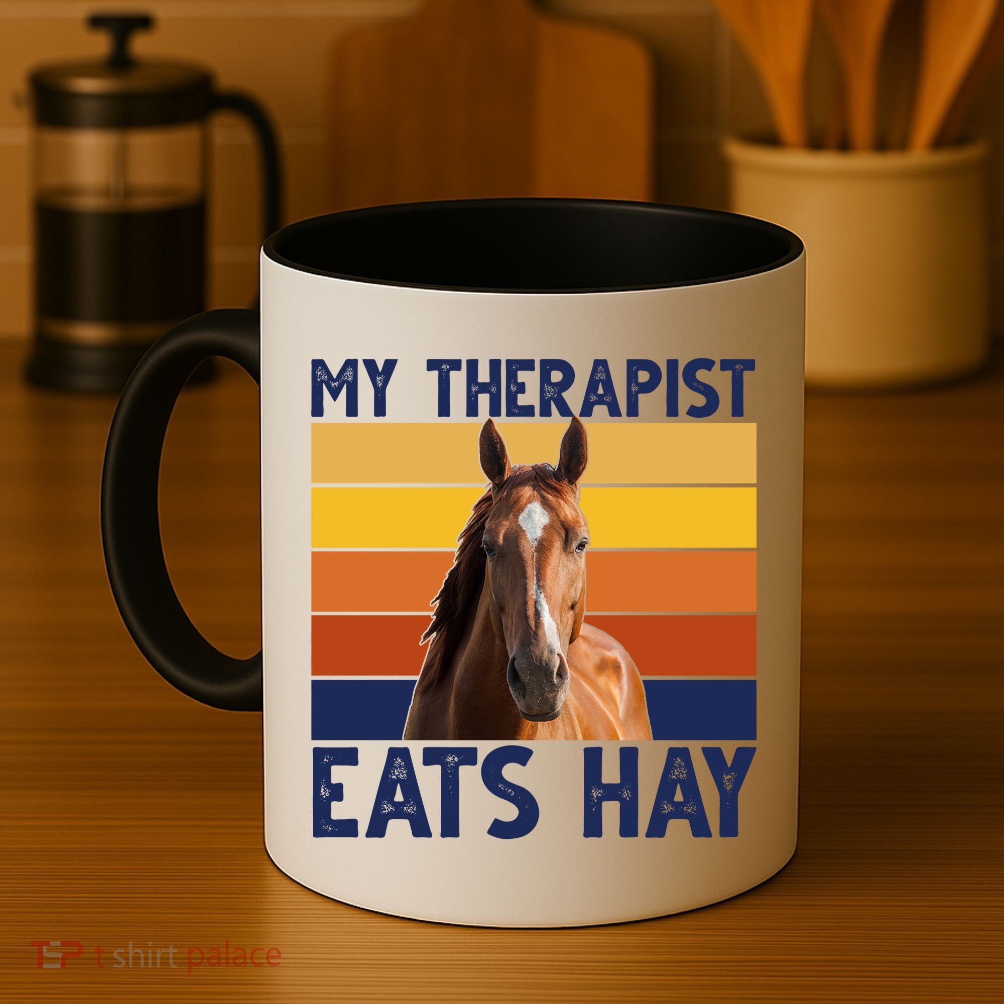 My Therapist Eats Hay Funny Horse Lover Coffee Mug